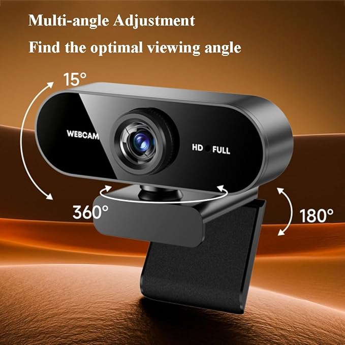 GIZNXBA USB Webcam with Microphone for Streaming Noise Cancellation Wide-Angle Lens Plug &amp Play USB Webcam for Laptop Desktop Streaming(4K)