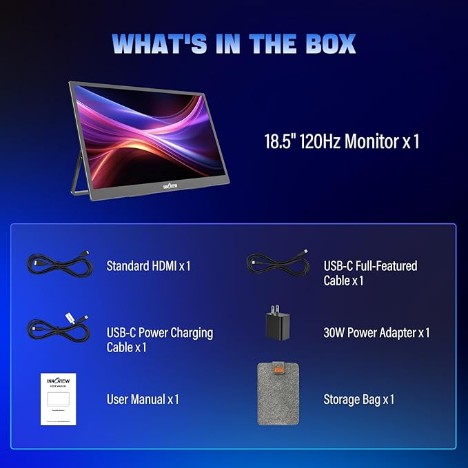 InnoView 18.5 2560 * 1440p QHD Portable Monitor