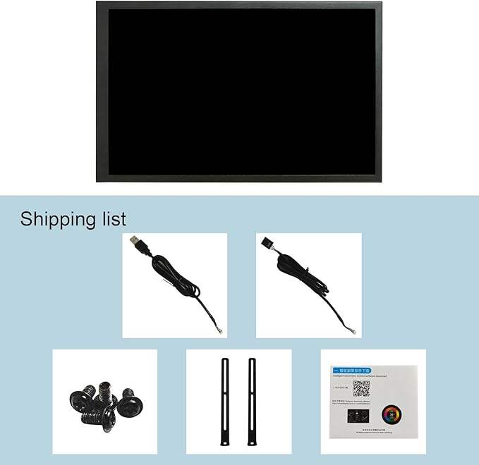 VSDISPLAY 8 Inch 1280x800 IPS LCD Monitor Portable Small Display Supports Theme Edit for Computer PC Case Inside Screen Monitoring CPU GPU RAM Temp DataBlack