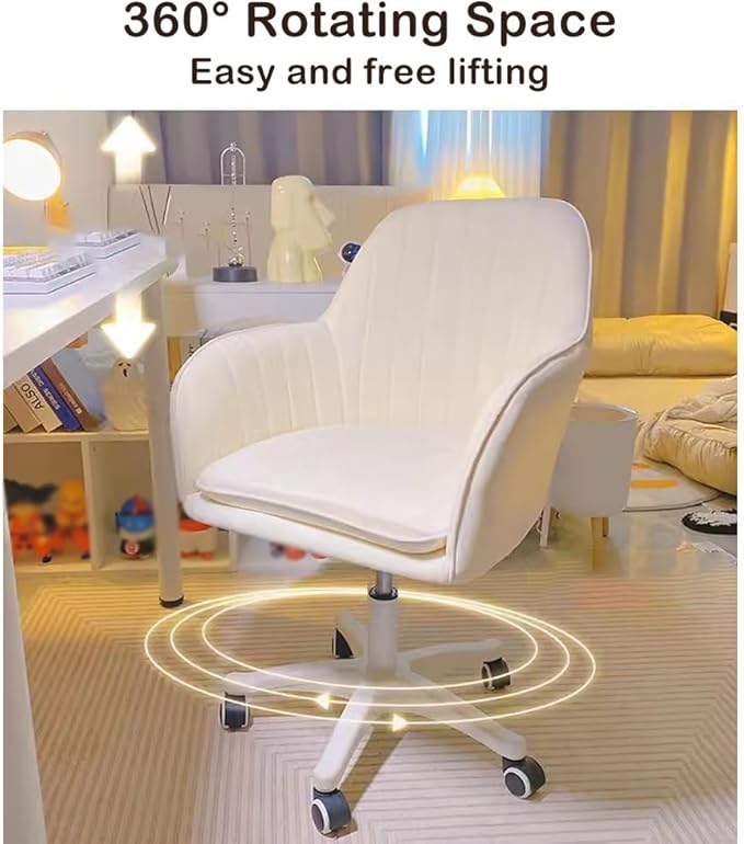 KITCISSL Video Game Chairs Desk Chair for Bedroom Accent Chairs Girls Dormitory Computer Chair Swivel Office Chair Gaming Chair Lift Makeup Chair for Living Room Home Office (Color : Pink)