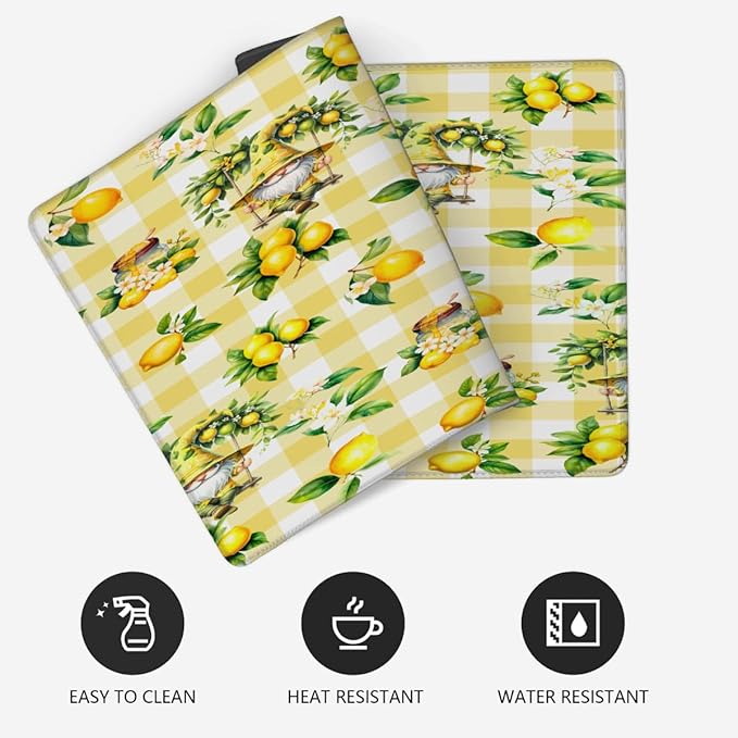 Yellow Lemon Tree Gnome Large Mouse Pad Gaming Mousepad Desk Mat for Desktop Computer Keyboard Waterproof Mouse Mat Desk Pad with Non-Slip Base for Game School Office Home 35.4 x 15.7