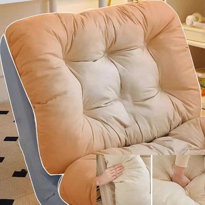 GIZNXBA Floor Chair Adjustable Folding Floor Gaming Chair Japanese Floor Chair with Back Support Lazy Sofa Bed One Seater Sofa Adjustable Lounge Recliner Chair for Living Room(/Beige)