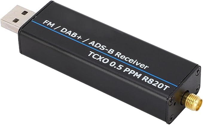 RTL SDR Receiver Full Band Aluminum Enclosure and 2 Antennas Receiver Radio Receiver Software Defined Radio (100kHz-1.7GHz)