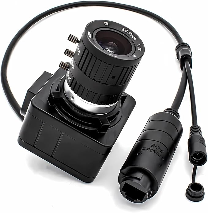 4K POE 48V MINI IP Camera HD Security High Definition Surveillance Support Metal Box 3 10mm Varifocal Webcam