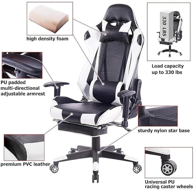 Office Chair Gaming Chair Ergonomic Computer Chair Height Adjustable Work Chair Gaming Chair High Back Swivel Chair Chair Needed