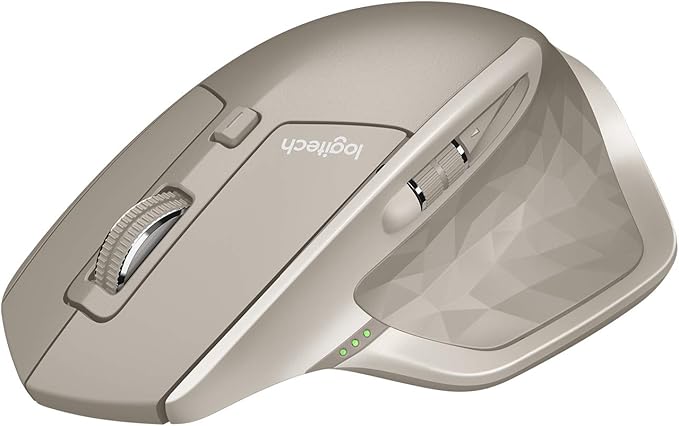 Logitech MX Master Wireless Mouse – High-Precision Sensor Speed-Adaptive Scroll Wheel Thumb Scroll Wheel Easy-Switch up to 3 Devices – Stone