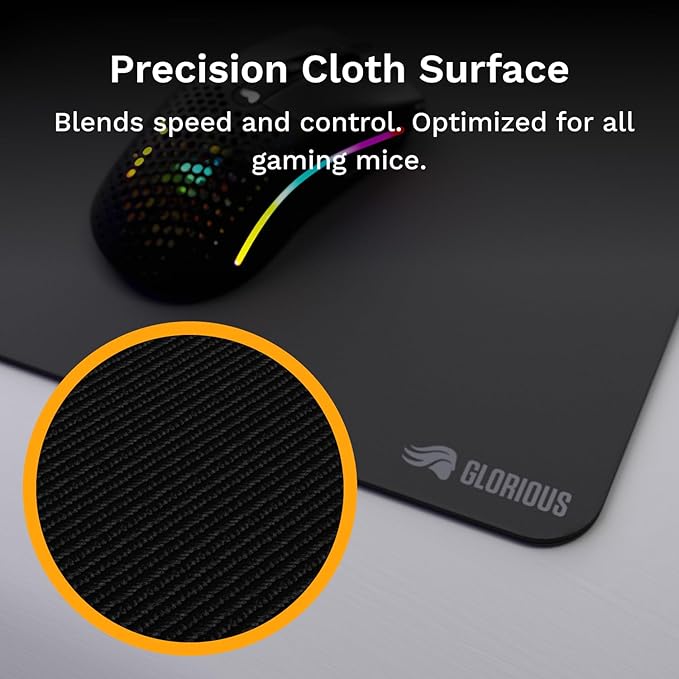 Glorious Gaming Mouse Pad GMP 2 - Extended XL - Spill-proof Mouse Pad Optimised for Gaming Sensors Balanced for Speed &amp Control Edgeless Design - 610mm x 355mm x 3mm - Extra Large Extended Desk