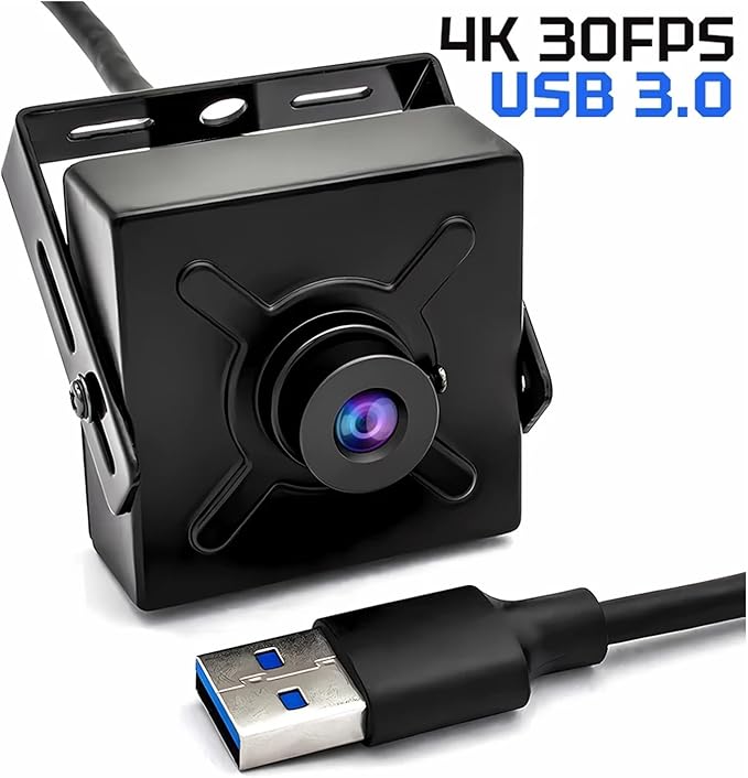 4K 30FPS USB3 PC Video Camera Metal Box Webcam Box Low Latency 62 Degree 4mm No Distortion Live Streaming Camera UVC