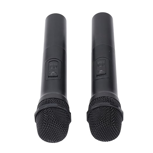 Keenso Dynamic Microphone ABS Construction Noise Reduction Technology 1800mAh Battery Wireless Range 50 to 100 Meters for Karaoke Parties and Home Gatherings