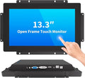 13.3 Inch Open Frame Touch Monitor PCAP 10-Point Touch Industrial Touchscreen Monitor with HDMI/VGA/DVI Interface Active Matrix TFT LCDLED Backlight with VESA Mount