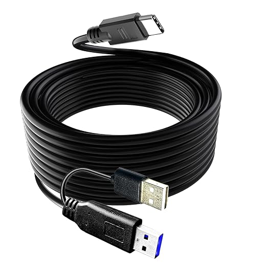 YOTETION Long USB A to USB C 3.0 Cable 50FTUSB3.0 A to C Data Transfer Type C Cable for Android Auto/iPhone 15/Galaxy S21 S20 A53 A71/iPad Mini 6/Switch/PS5 Controllerfor Samsung T7