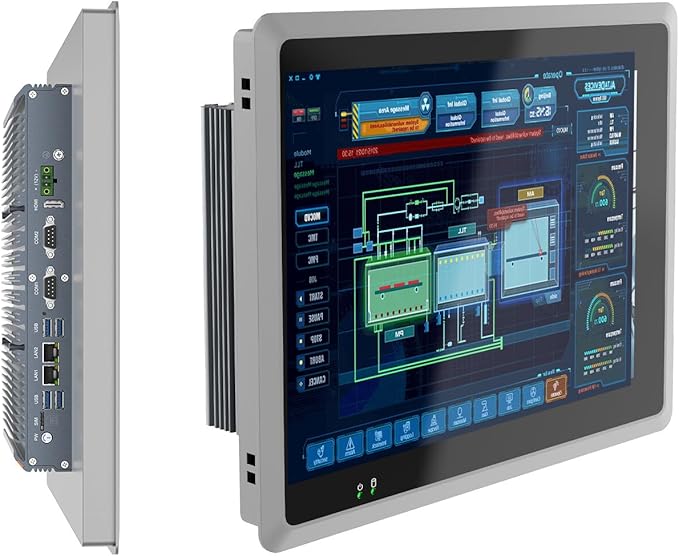 12.1 inch Industrial Embedded Panel Touch Screen PCFanless Panel Computer All in One Windows 10 ProI7 16GB RAM 1T ROM6xUSB4xRS232+2xRS4858*GPIOHDMI2xLAN