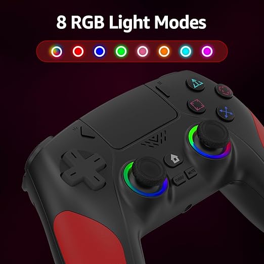 Kamylorus Wireless Controller for PS-5/PC Gaming Controller for PC with Hall Effect Programmable/Remap/Turbo 3.5Mm Audio Jack Dual Vibration 6-Axis Motion Control Gamepad with Speaker