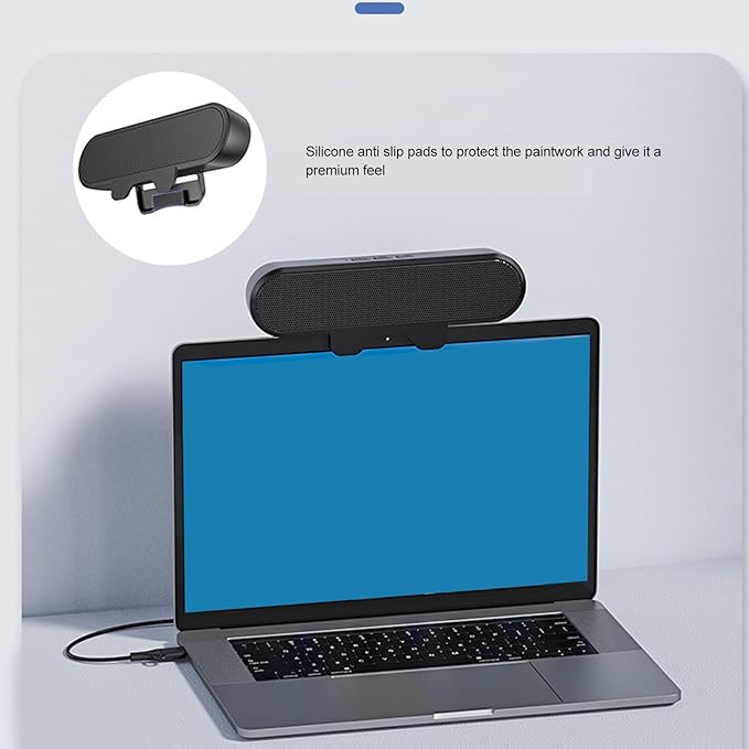 Dpofirs Computer Speakers for Desktop Monitor Laptop Speaker with Loud Sound Easily Clamp to Monitor Saving Space Plug &amp Play