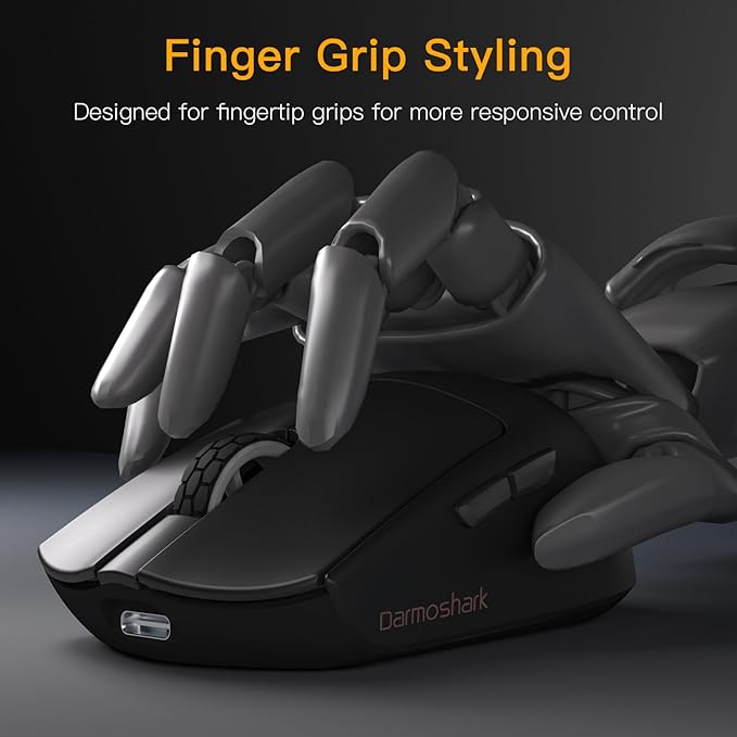 Darmoshark M5PRO Mini Wireless Gaming MouseTri-Mode 8K/Bluetooth Mouse Up to 30000DPIPAW3950 Optical Sensor Lightweight 38g5 programmable ButtonComputer Mouse for LaptopPCMac-Black