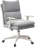 Katzowen Office Computer ChairHome Leisure Computer Chair Comfortable backrest Removable Soft Bag and armrest Gaming Chair Not tiltable Heavy Nylon feet Load-Bearing 120kg (Color : Gray)