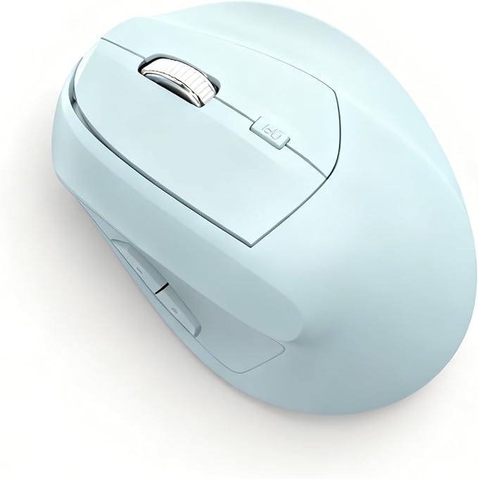 Ergonomic Vertical Mouse Wireless Rechargeable Ergo Mouse for Carpal Tunnel Relief 3200DPI Adjustable 6 Buttons for PC/Laptop/Mac/Windows (Aqua Green)