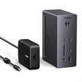 UGREEN 14 in 1 USB C Docking Station 3 Monitors Revodok Pro 314 with 8K DP/4K HDMI 100W PD 10Gbps USB Ports Gigabit Ethernet SD/TF 170MB/s 3.5mm Audio 90cm Cable.140W Power Adapter (HDMI &amp 2