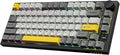 ATTACK SHARK Ajazz AK820 Pro Mechanical Keyboard with Knob&ampTFT DisplayBluetooth 5.1/2.4G Wireless/Type-C Wired 75% Percent Keyboard5-Layer Sound Absorbing FoamsSouth RGB (Grey Flying Fish Swit