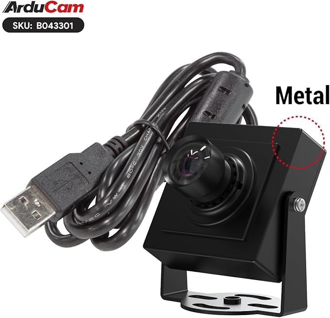 Arducam 12MP HDR USB Camera Module 101°(D) Wide Angle UVC Webcam with M12 Lens for Windows Linux Android and Mac OS