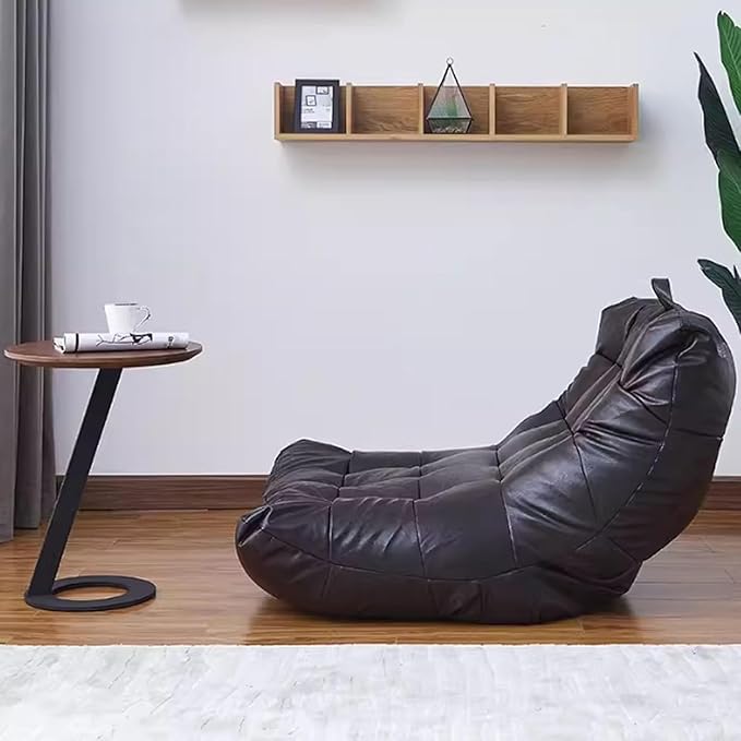 ELEFOCUS Oversized Bean Bag Chair – Soft and Cozy Caterpillar Lazy Sofa Versatile Sleeper Lounge Chair for Bedroom Balcony Living Room(Orange)