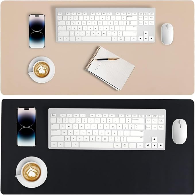 Bloss Leather Desk Pad Mouse Pad Non-Slip Desk Protector Mat/Big Mouse Pads Mouse Pad with Wrist Rest