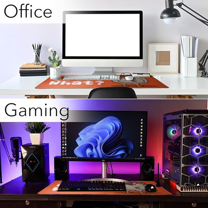 Guess What Chicken Butt Funny Large Gaming Mouse Pad Desk Mat with Stitched Edges Non-Slip Base for Gamer Home and Office