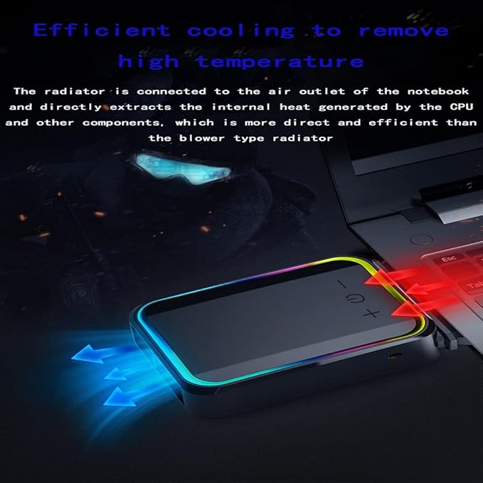 Vacuum Portable Notebook Laptop Cooler Air External Extracting Cooling Fan for Laptop Speed Adjustable