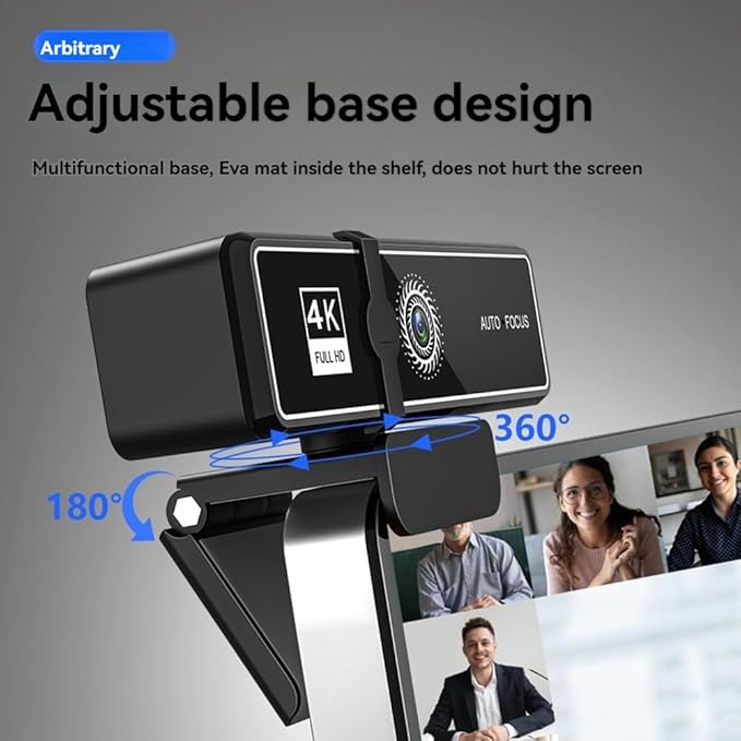 4K High Definition Computer Camera Network Live Broadcast High Definition Video Conference USB Camera with Built-in Microphone for Laptop Desktop A