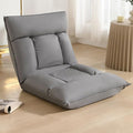 Floor Chairs for Adults Floor Gaming Chair with Back Support 5 Adjustable Position Sponge Padding Floor Seating Lounge for Reading Watching TV Meditation(/Grey)