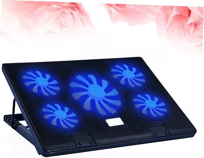 5 Fan Laptop Cooling Stand Notebook Cooling Pad for Gaming Energy Saving Powered Laptop Cooler f