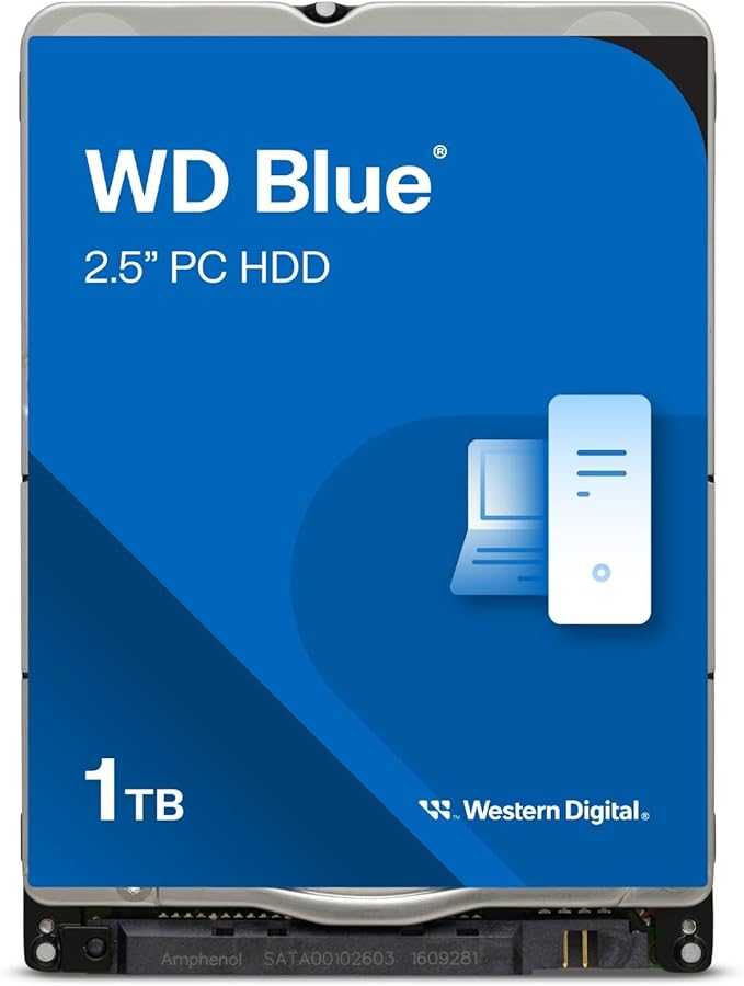Western Digital 1TB WD Blue Mobile Hard Drive HDD - 5400 RPM SATA 6 Gb/s 128 MB Cache 2.5 - WD10SPZX