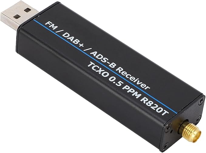 RTL SDR Receiver Full Band Aluminum Enclosure and 2 Antennas Receiver Radio Receiver Software Defined Radio (100kHz-1.7GHz)