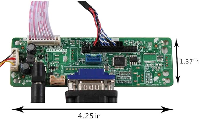 8.4 inch G084SN05 V9 450nit 800x600 4:3 TFT LCD Screen and VGA Controller Board 20 pins RT2270C-806