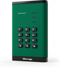 iStorage diskAshur3 HDD 4TB Green - Secure Portable Hard Drive - Password Protected - Dust &amp Water Resistant - Hardware Encryption