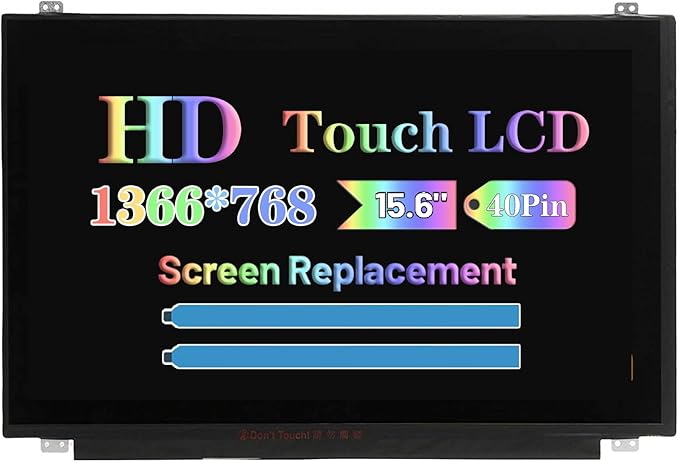 Touch Screen Replacement for HP 15-BS 15-BS020WM 15-BS144WM 15-BS060WM 15-BS070WM 15-BS289WM 15-BS168CL15-BS192OD 15-BS013DS 15-BS013DX 15-BS015DX LCD Display Panel HD 1366 * 768 40 Pins