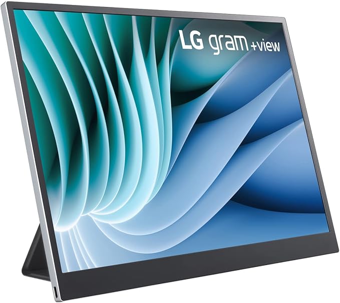 LG 16 Gram +View Portable Monitor with USB Type-C DCI-P3 99% (Typ.) Automatic Rotation Bidirectional Supported Book Cover