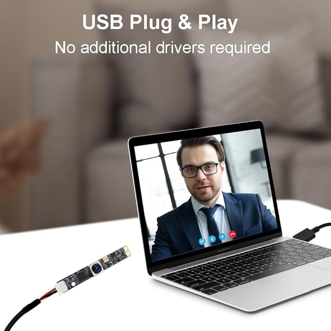 MMlove Auto Focus USB Camera Module Full HD 16MP 10FPS HFOV68° Webcam with Microphone USB2.0 PC Streaming Camera Laser Engraver Webcam for Raspberry Pi YouTube Online Teaching