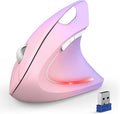 TECKNET Ergonomic Mouse Wireless Bluetooth Vertical Mouse 4800 DPI Optical Tracking 6 Adjustable DPI Quiet Clicks 2.4GHz with USB A Receiver 12 Months Battery 6 Buttons Wide Compatibility