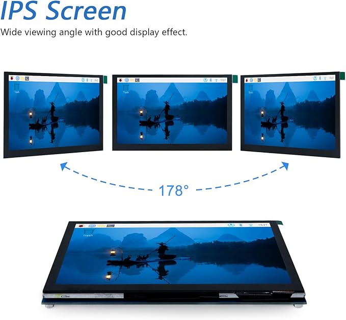 FREENOVE 5 Inch Touchscreen Monitor for Raspberry Pi 5 4 B 3 B+ A+ 800x480 Pixel IPS Display 5-Point Touch Capacitive Screen Driver-Free MIPI DSI Port
