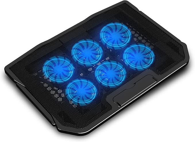 USB Laptop Cooler LED Light Metal Mesh Cooling Stand Stable Fan Speed for Notebook PC Computer Cooling Pad