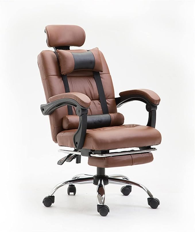 Office Chair Gaming Chair Computer Chair Home Office Reclining Lounge Chair Lift Rotary Chair Footstool Executive Chair Lunch Lounge Chair (Color : A Size : Light Grey)