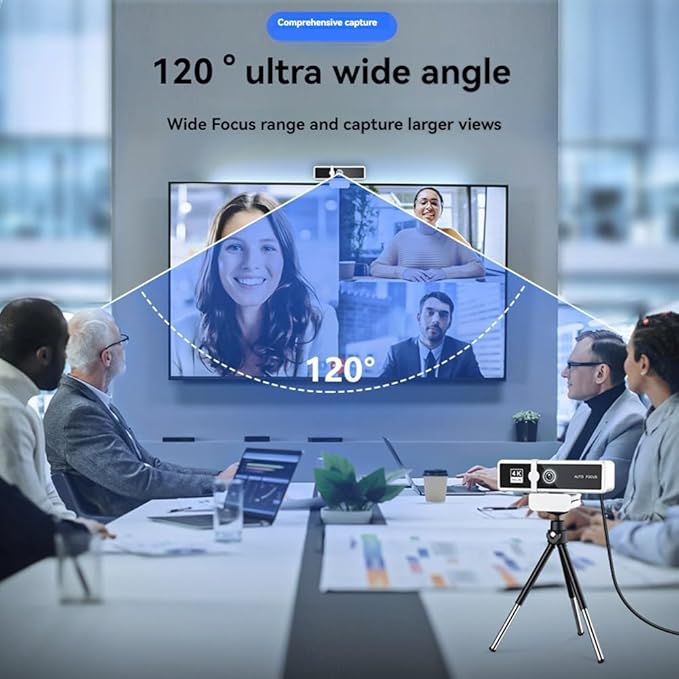 4K High Definition Computer Camera Network Live Broadcast High Definition Video Conference USB Camera with Built-in Microphone for Laptop Desktop A