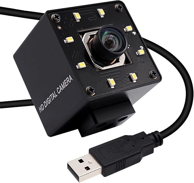 SVPRO Webcam 4K Autofocus USB Camera 30fps UHD Computer Camera with Light100 Degree Wide Angle Streaming CameraPlug &amp Play Web Cam for Industrial VisionOnline ClassVideo ConferenceSupport OTG