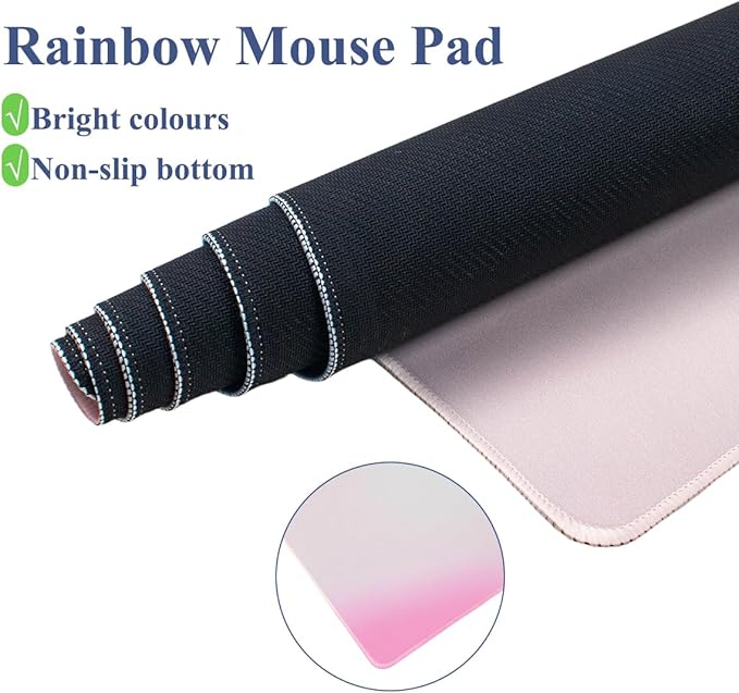 Gaming Desk Mat with Keyboard Wrist Rest Set 4 in 1 Large Mouse Pad &amp Cloud Keyboard Wrist Rest&amp Mouse Wrist Rest&ampCoaster Comfort and Support for Typing and Gaming