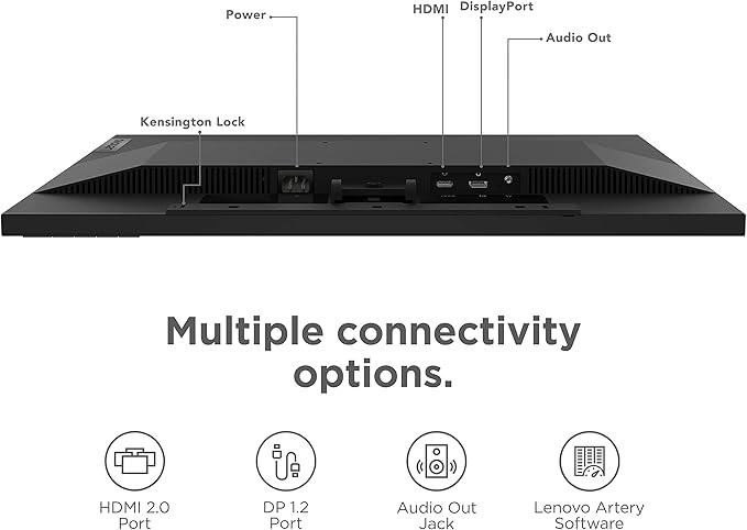 Lenovo G27e-20-2022 - Gaming Monitor - 27 Inch FHD - 100 Hz - AMD FreeSync Premium - Blue Light Certified - Tilt/Height Adjustable Stand - HDMI &amp DP