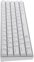 Mikikit Compact Wired Mechanical Gaming Keyboard RGB Backlit Keys White Design Ergonomic Comfort for Laptops