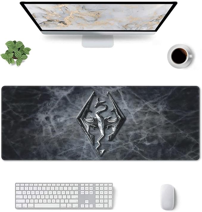 Generic Mouse Pad Non-Slip Rubber Base Mouse Pad Waterproof Desk Writing Mat for Office Home 12x31.5in Black6