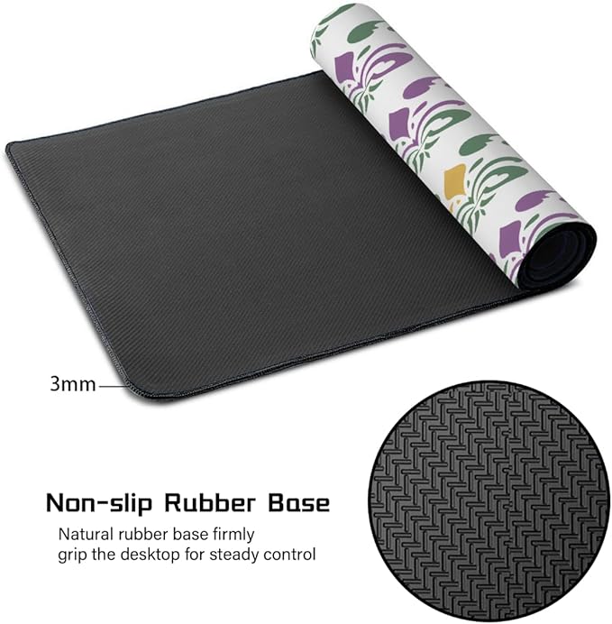 Large St. Patrick's Day Mouse Mat Computer Mousepad with Non-Slip Rubber Base Waterproof Mouse Pad Desktop Keyboard Pad for GamerHome School Laptop Office Accessories16x35.5inA (88)