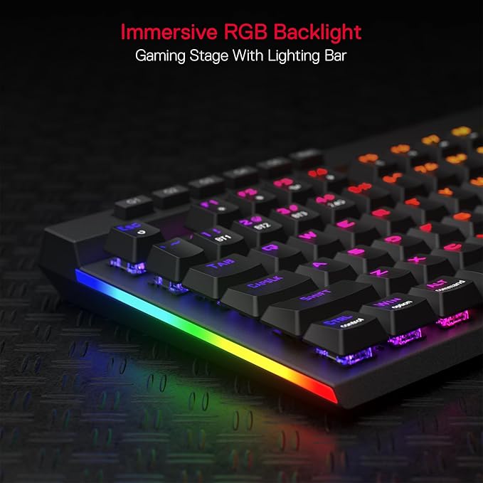 Redragon K580 PRO Wireless RGB Gaming Keyboard 3-Modes 104 Keys Mechanical Keyboard w/Hot-Swap Socket Dedicated Media Controls &amp Onboard Macro Recording Linear Red Switch